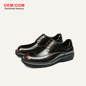 formal dress shoes wide width Men's Burgundy Cap Toe Lace-Up Dress Shoes main image 1