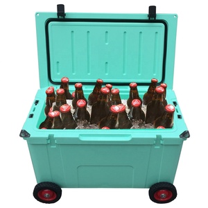 Plastic high performance ice creem eski trolly beer bottle ice cooler box