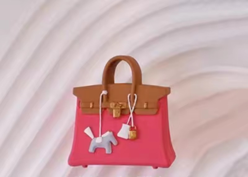 Bolso pony rosa y marrón