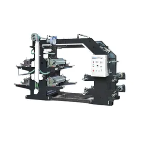 Máquina de impresión de bolsas de tela no tejida, prensa Flexible de 4 colores, máquina de impresión Flexo en venta