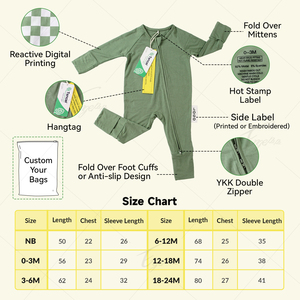 Nouveau style de combinaison pour bébé en bambou biologique avec fermeture éclair, vêtements pour nouveau-né personnalisés, pyjamas en bambou, vente en gros pour bébés - Product Image 2