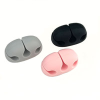 Organisateur de câble de charge de bureau Clips de support de câble Enrouleur de bobine en silicone non marquant