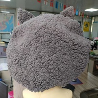 Bonnet de cheveux d'hiver pour femmes et filles avec oreilles de loup, bonnet réversible en satin, fourrure épaisse à capuche, nouveauté