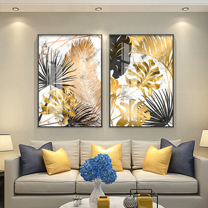 Nordic Piante Foglia D'oro della Tela di Canapa Pittura <span class=keywords><strong>Poster</strong></span> <span class=keywords><strong>E</strong></span> Stampa di Arte Della Parete Immagini Per Soggiorno camera Da Letto Sala da pranzo Moderna Della Decorazione - Product Image 3