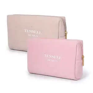 Custom Suede Pouch Cosmetic Bags Portable High Quality Beauty Storage Travel Velvet Makeup Bag Cosmetic Bags