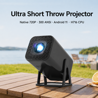 Mini projecteur intelligent 4K Android TV WiFi6 Bluetooth5.2 Full 720P Home Cinéma Vidéo Projecteur à ultra courte focale