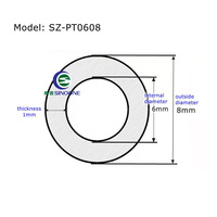 Tuyau PTFE pour distribution de produits chimiques, diamètre extérieur 8-10 mm, épaisseur 1 mm, transmission de fluides propres pour équipements pharmaceutiques et environnementaux