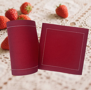 Servilleta de cóctel de algodón impresa personalizada, mantel cuadrado desechable PARA CENA DE BODA para uso en la cocina - Product Image 1