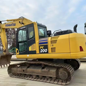 Excavadora de cadenas usada Komatsu PC200-7, 20 toneladas de peso operativo, bomba de motor Kawasaki, motor Hino, caja de cambios, rodamientos, PLC - Product Image 1