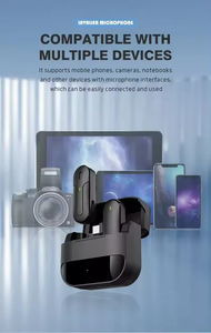 ไมโครโฟนไร้สายแบบหนีบปกเสื้อ รุ่นใหม่ K91 พร้อมระบบตัดเสียงรบกวนอัตโนมัติ สำหรับการบันทึกเสียงสัมภาษณ์สด ไมโครโฟนแบบพกพา - Product Image 6