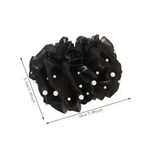 Pinza de <span class=keywords><strong>Pelo</strong></span> Elegante con Diseño de Tiburón, Malla Multicapa y <span class=keywords><strong>Perlas</strong></span> Decorativas, Pinza con <span class=keywords><strong>Perlas</strong></span> para Cola de Caballo de Niña, Venta al Por Mayor - Product Image 2