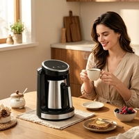 Machine à café turque compacte, cafetière à portion individuelle, machine à café automatique pour la maison, l'hôtel, le coin café