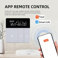 Termostato Inteligente WiFi con Botón, Programable, con Control por Voz a través de Aplicación, para Caldera de Gas, Calentador de Agua y Calefacción por Suelo Radiante Eléctrico