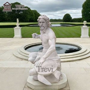 Наружная мраморная статуя Посейдона в греческом стиле в натуральную величину для продажи - Product Image 2