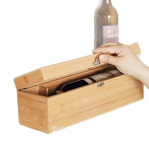 Caja de Bambú para una Sola Botella de Vino con Herramientas para Empaque de Regalo de Vino Tinto - Product Image 5