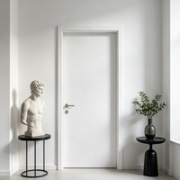 Puertas de Madera Sólida Resistentes a la Humedad, Diseño Minimalista, Aislamiento Acústico, Uso Exterior para Sala de Estar y Apartamento