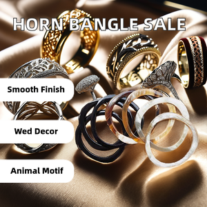 Direct Sale of High Quality <b>Indian</b> Women's Polished Buffalo Horn Agate Cuff Bracelet Wedding Natural Craft Decorative <b>Bangles</b> - Product Image 2