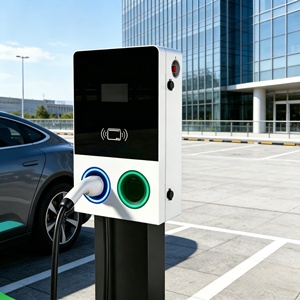 Chargeur EV double port intégré modèle B6, station de recharge intelligente pour véhicules électriques, chargeur rapide commercial pour véhicules électriques - Product Image 2