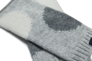 Carré Fonda Jacquard Tricot Cachemire Demi Doigt Gants Unisexe Mitaines Confortable en Hiver. - Product Image 4