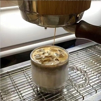 Mug en verre résistant à la chaleur 300 ml 10 oz Transparent Arc-en-ciel Ambre Gris Tasse lourde avec une grande poignée annulaire Tasse à lait Café Petit déjeuner en verre