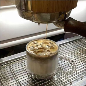 耐热玻璃杯300毫升10盎司透明彩虹琥珀色灰色重杯，带大环柄牛奶咖啡早餐杯 - Product Image 5