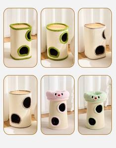 Lit pour chat moderne de luxe en sisal, combinaison griffoir, durable, résistant à l'usure, design chaud pour l'hiver, en carton, pour plusieurs chats - Product Image 5