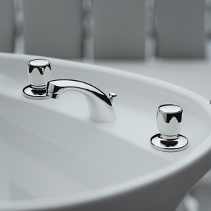 FROMAC Mélangeur de lavabo chromé à 3 trous Outil de tournage de haute qualité - Product Image 5