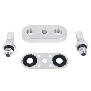Placa adaptadora del enfriador de transmisión, aleación de aluminio 6AN para actualización de 6L80E 6L90E 8L90E - Product Image 1