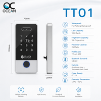 Système de contrôle d'accès Bluetooth TTLock, étanche IP66, reconnaissance d'empreintes digitales et faciale, clavier RFID, serrure de porte intelligente, 1000 utilisateurs, 33