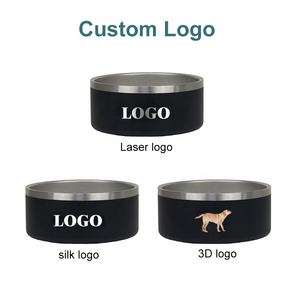 Ciotola per cani con Logo personalizzato 64oz ciotola per animali in acciaio inossidabile isolata sottovuoto 18oz/32oz/42oz/64oz/100oz ciotola per alimenti per animali domestici - Product Image 4
