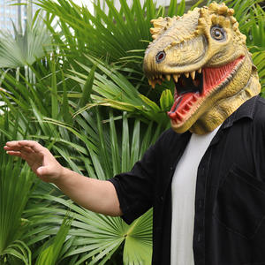 Masque de tête de <span class=keywords><strong>singe</strong></span> dinosaure en latex pour Halloween, Noël, fête, masque intégral, drôle, effrayant, accessoires de déguisement - Product Image 4