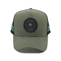 Gorras deportivas con sello bordado 3D de alta calidad, rayas laterales, 5 paneles, Unisex, perfil alto, gorras de camionero en blanco, venta al por mayor
