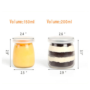 Barattoli di Vetro Vuoti da 200ml (7 oz) per Yogurt, Gelatina e Budino con Coperchi in Plastica, Sostenibili per Artigianato Fai-da-Te, Alimenti per Bambini e Regali di Nozze - Product Image 4