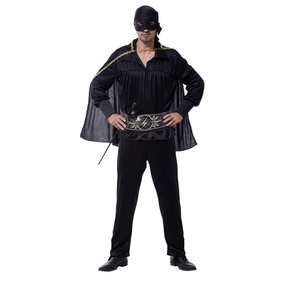 Commercio all'ingrosso della fabbrica degli uomini del partito che si veste eroe mascherato di lusso con la parte superiore/pantaloni/mantello/copricapo/maschera per gli occhi/cintura - Product Image 1