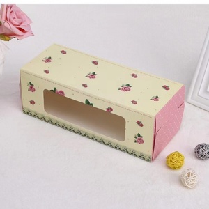 Custom 27.5x11x10cm <b>Wedding</b> Cake Packaging Box Bakery Slice Cup Cake <b>Boxes</b> Made Paper PET UV Advantage Square Shape Embossing - Product Image 2