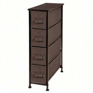Organizador Moderno con Ruedas y Cajones de Tela No Tejida, Mesita de Noche para Dormitorio, Organizador de Escritorio de Cuero con 3 Cajones - Product Image 1