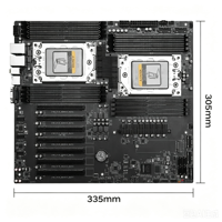 Carte mère de serveur 7 GPU PCIe 4.0 H12D-16D, double CPU 7002 7003, pour serveur d'apprentissage profond IA