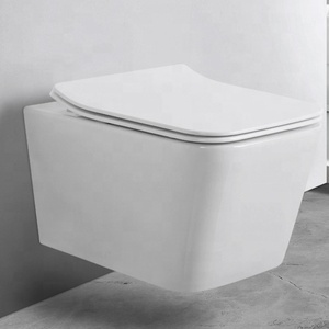 Nouvelle conception de sanitaires de salle de bain, toilettes murales suspendues, ensemble de sièges, toilettes murales en céramique à montage mural - Product Image 2