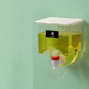 Hot Sell <b>Kitchen</b> Accessories Storage Boxes Seasoning Boxes <b>Plastic</b> Liquid Oil Bottle Wall-mounted Condiments Box - Product Image 2