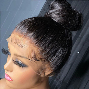 <span class=keywords><strong>Perruque</strong></span> longue en cheveux brésiliens Remy, couvrant entièrement la tête, avec dentelle frontale 360 transparente, perruques en cheveux naturels avec dentelle frontale - Product Image 1