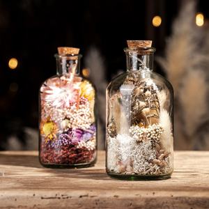 Décoration de table de mariage à la maison cadeaux d'anniversaire fleurs sauvages séchées terrarium fleurs conservées dans des bocaux en bouteille - Product Image 1