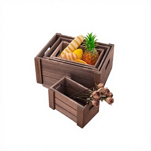 Ensemble de paniers à légumes en bois, dernier design, 4 pièces, qualité supérieure, paniers de rangement pour cuisine à prix raisonnables - Product Image 1