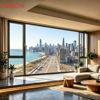 Projet d'hôtel USA House Efficacité énergétique Rupture thermique Aluminium triple double vitrage Fenêtres à battant résistantes aux chocs