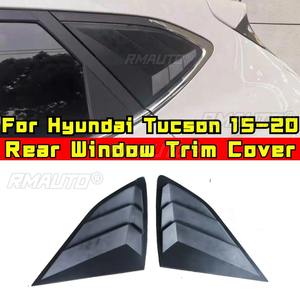 Para Hyundai Tucson 2015-2020: Kit de embellecedores de ventana trasera triangular tipo aleta de tiburón, embellecedor de ventana de ventilación lateral trasera, modificación de cubierta. - Product Image 1