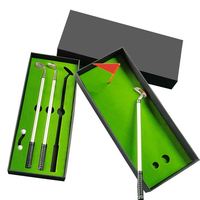 Stylo publicitaire personnalisé en forme de club de golf avec logo, coffret cadeau miniature, ensemble de golf