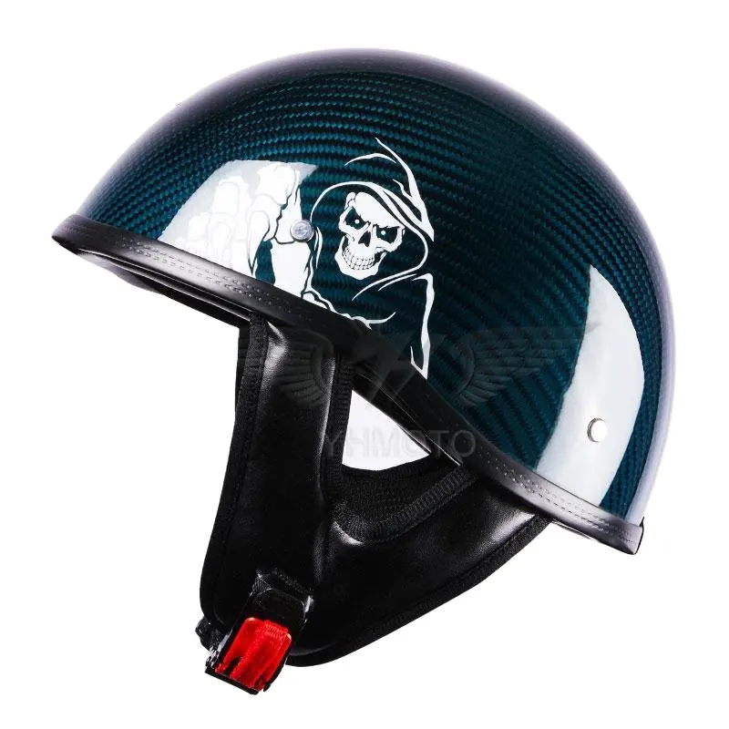 YHMOTO DOT Approval Motorcycle Helmets Race Scooter Half Novelty Helmet For Harley Suzuki Honda Rider