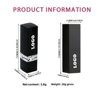 Rouge à lèvres mat pressé noir, dernière conception, marque privée, imperméable, longue tenue, végan, sans cruauté, multicolores, rouge à lèvres solide