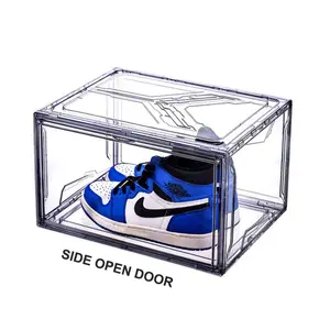 एक्रिलिक स्पष्ट जूता बक्से प्लास्टिक पारदर्शी स्नीकर जूते भंडारण बॉक्स आयोजक