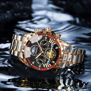 Reloj de Buceo Automático de Lujo, Bisel de Acero Inoxidable de 40 mm, Cristal de Zafiro, Resistente al Agua hasta 100 Bares, Cronógrafo Mecánico de 5 mm - Product Image 5