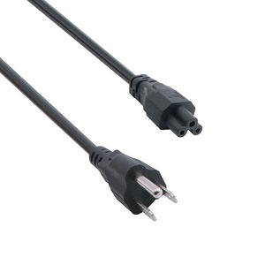 كابل طاقة 3 شقوق CCA <span class=keywords><strong>M</strong></span> أسود عالي الجودة سلك طاقة الولايات المتحدة الأمريكية مع النحاس/CCA للكمبيوتر الشخصي كابل طاقة C5 - Product Image 2